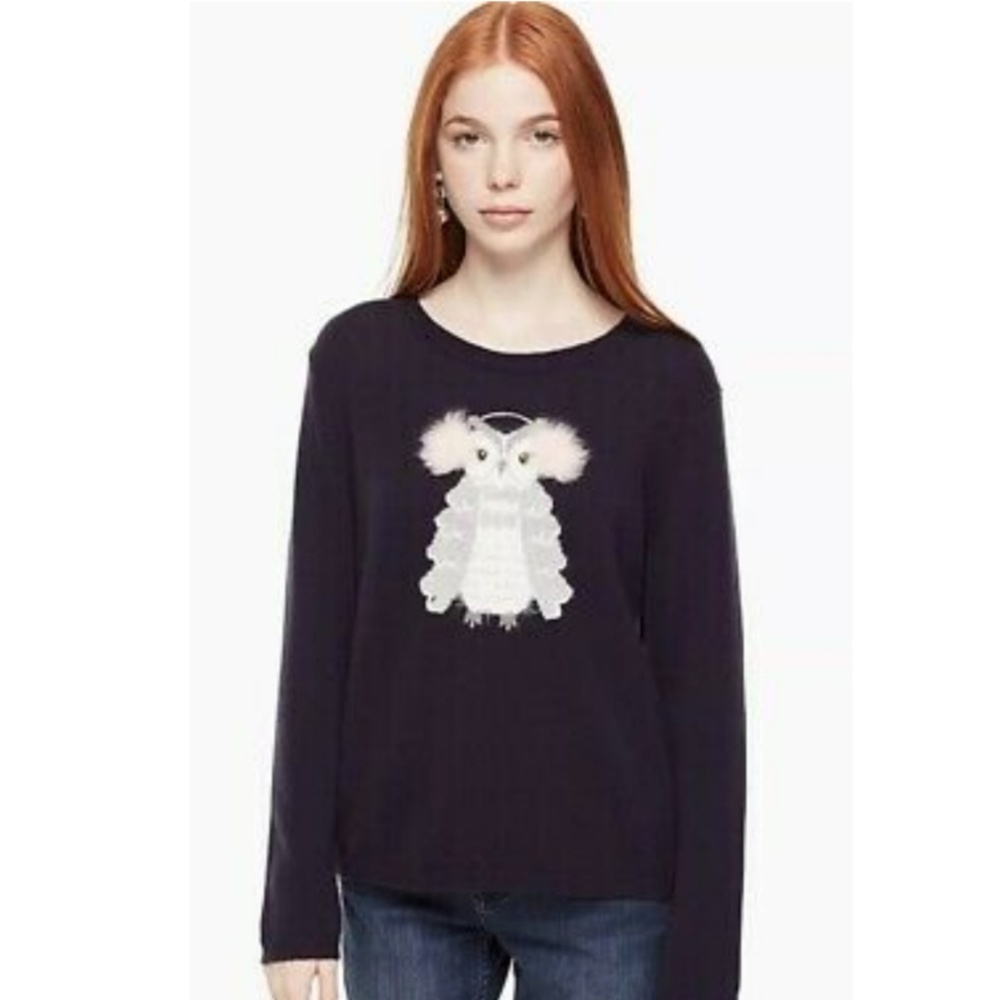 Kate Spade Fuzzy Owl Sweater